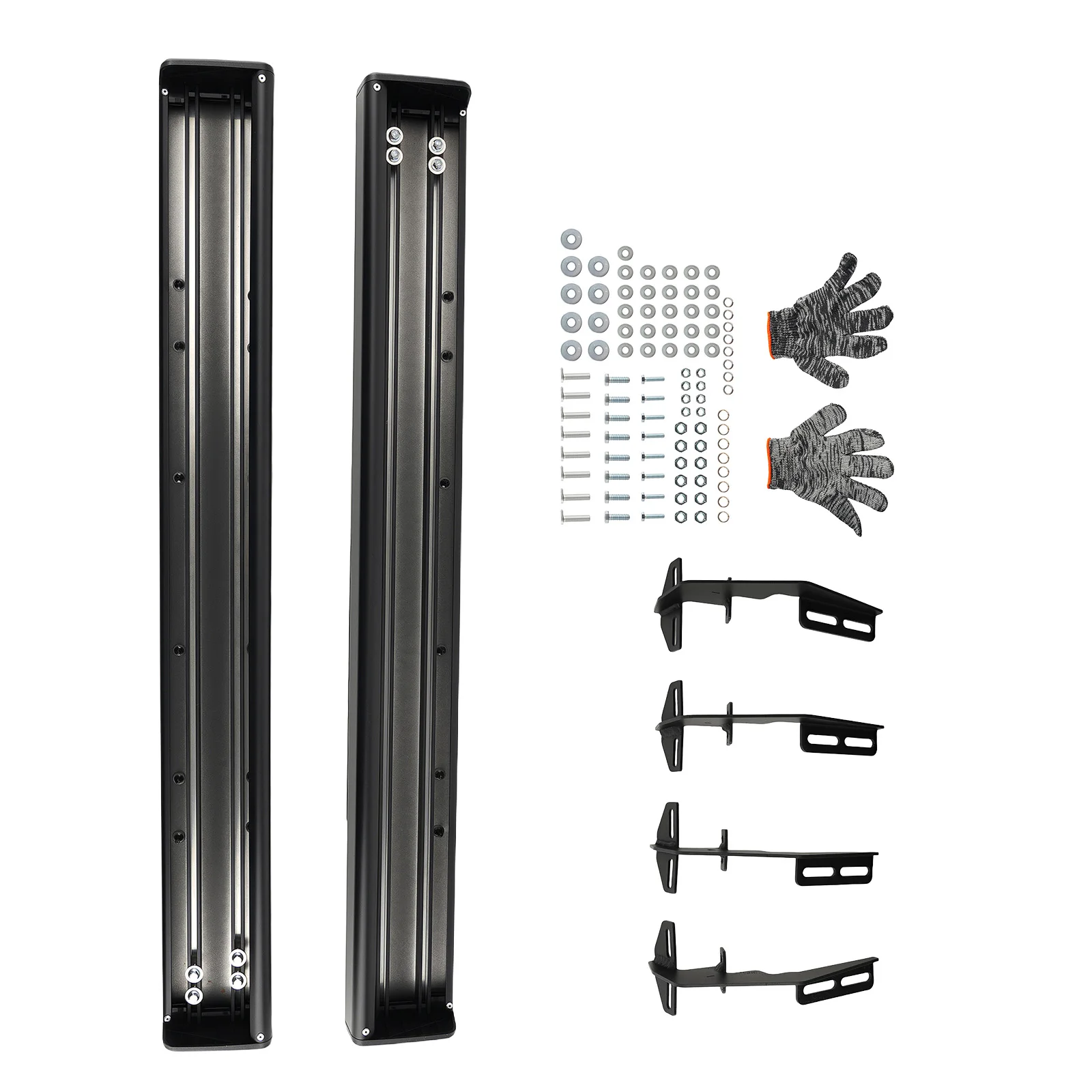 

Black Running Boards for 2009-2018 Dodge Ram 1500 Aluminum Side Steps Non-Slip