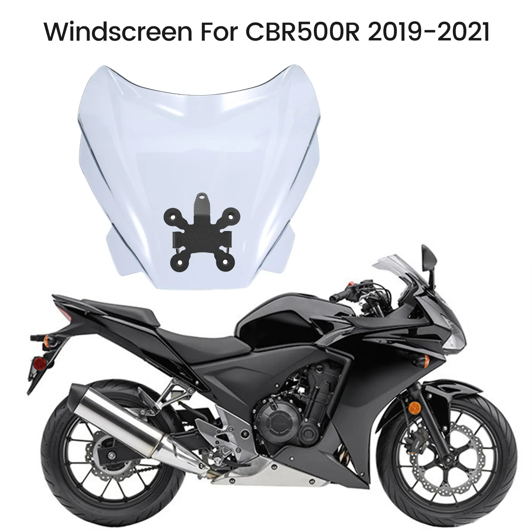 Transparent Grey Windscreen for-Honda CB650R 2019-2021 Motorcycle Wind Screen Deflectors Windshield