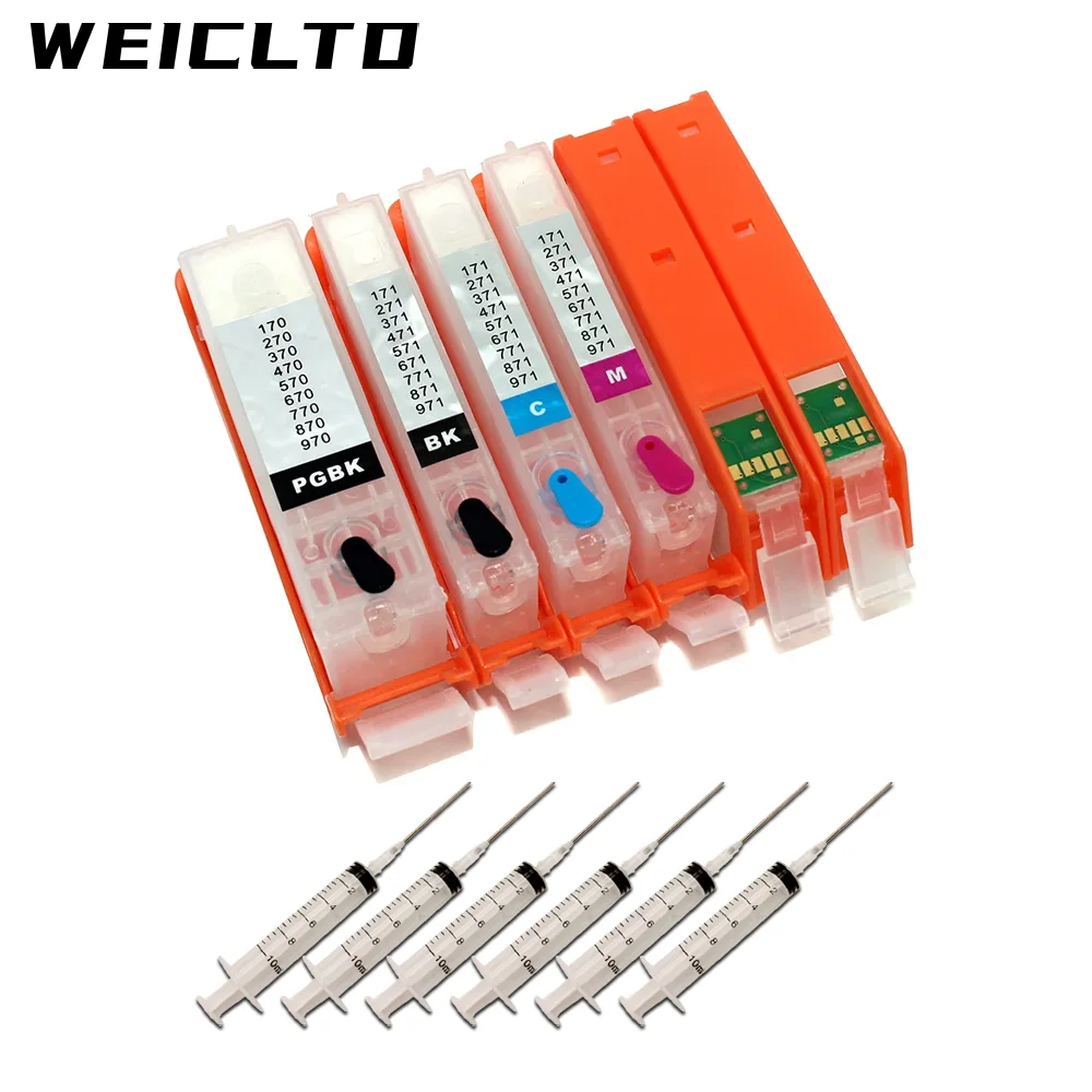 EUR PGI-570 CLI-571 Refill Ink Cartridge for Canon MG5750 MG5751 MG5752 MG5753 MG6850 MG6851 MG6852 MG6853 MG7750 MG7751 MG7752