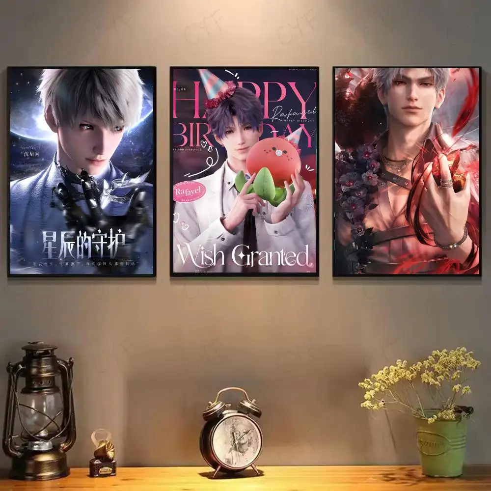 L-Love And D-Deepspace Game Poster High-definition Art Sticker Self Adhesive Waterproof Home Decoration For Living Room