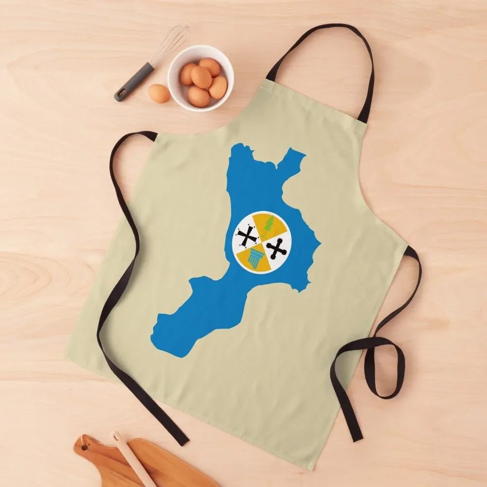 

Calabria map flag Apron Kitchen Things For Home Kitchens Men Waterproof Kitchen For Women Apron