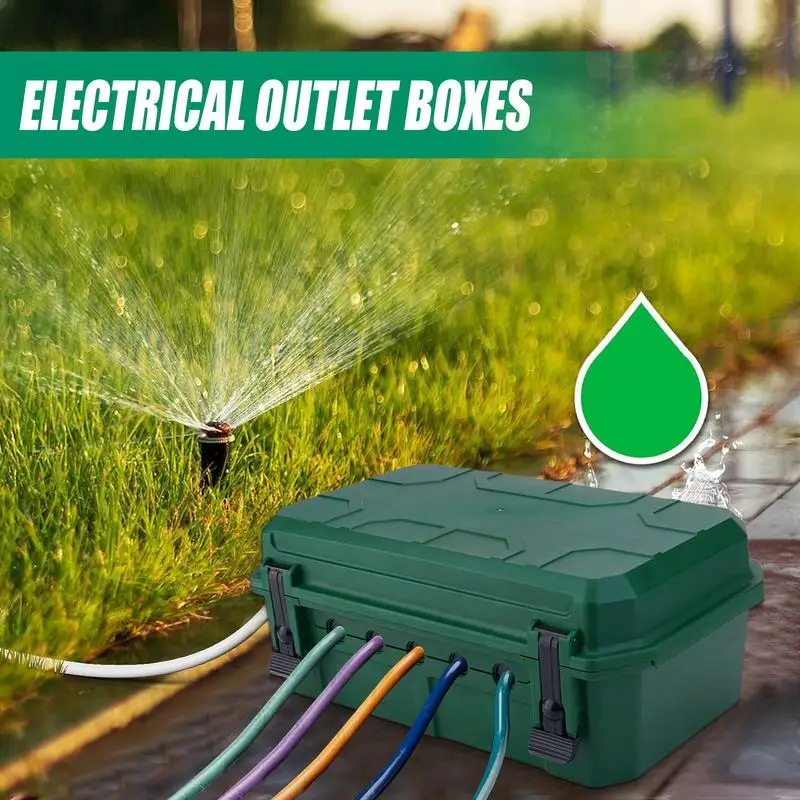 Outdoor Waterproof Electrical Box Outside Cable Connection Socket Enclosure Protector for Timers Extension Leads Holiday Garden