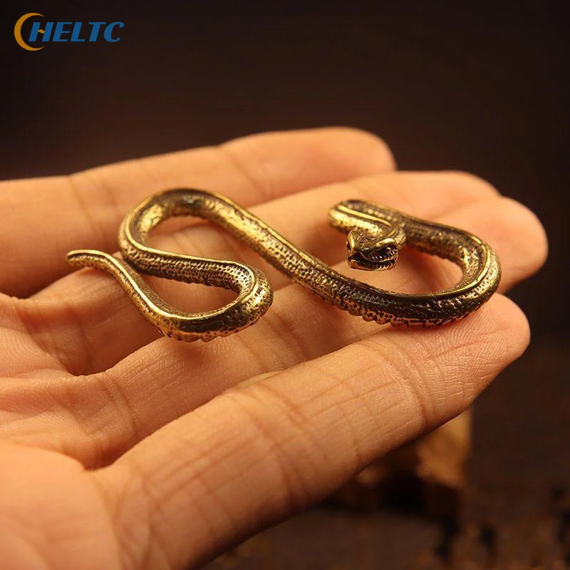Vintage Alloy Snake Figurine Fine Carving For Figurine Decor Gifts For Snake Lovers
