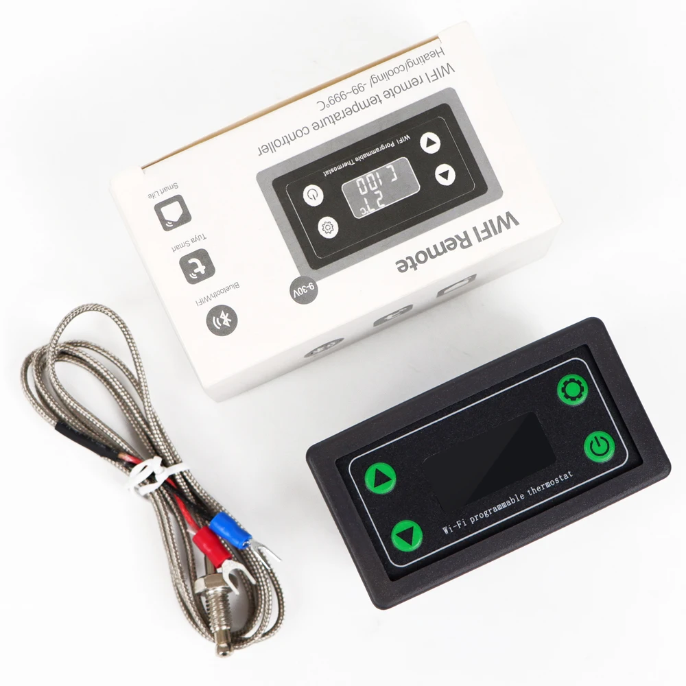 Imagem -06 - Controlador de Temperatura Digital Inteligente com Display Led Termostato com Controle de Calor e Resfriamento Instrumento com Sonda Wifi Tuya-zfx-wt01
