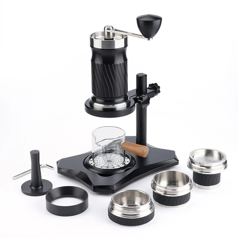

Portable espresso machine, outdoor hand-cranked coffee maker