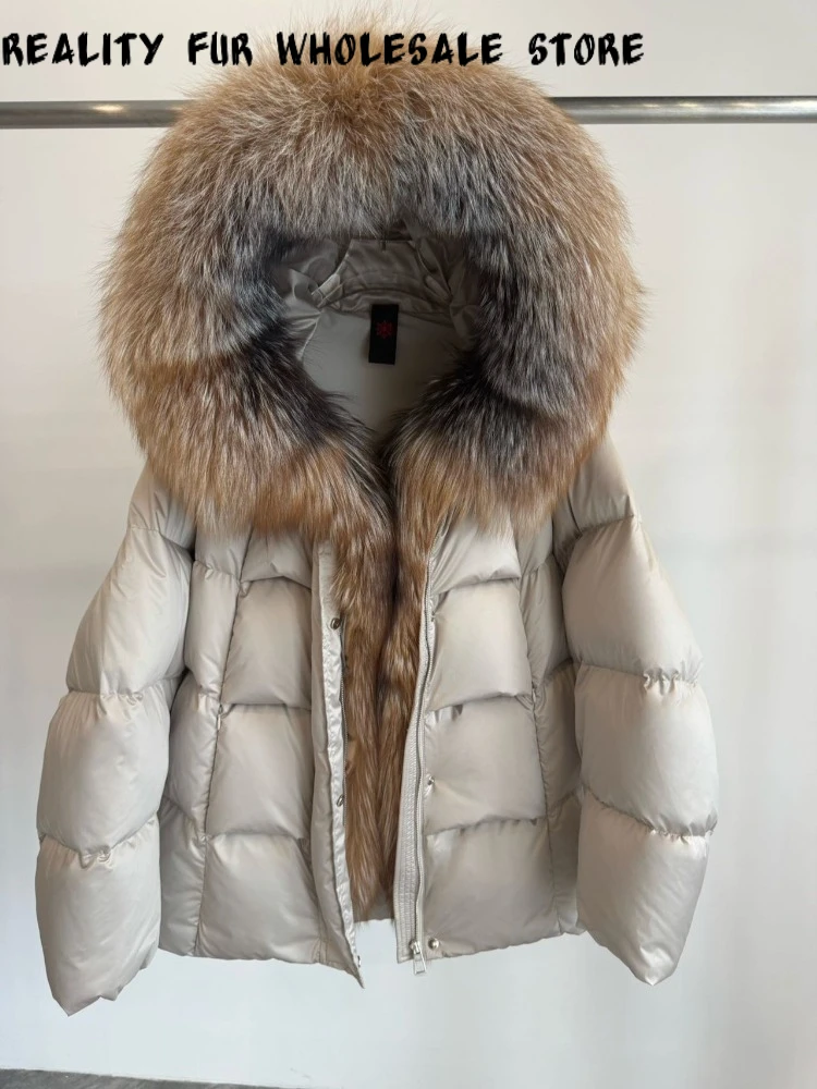 Women's Down Coat with Hood Lightweight Puffer Jacket Women Luxury Autumn Winter Goose Down Coats for Woman Zipper Workwear