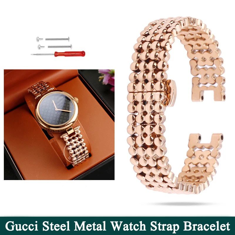 High Quality Stainless Steel Watchband for YA141504 YA141505 YA141512 YA1414 YA1415 Female Notched Metal Concave Strap