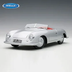 WELLY 1:24 Porsche 356 No. 1 Roadster Alloy Retro Old Car Model Diecasts Metal Toy Classic Car Model Simulation Gifts