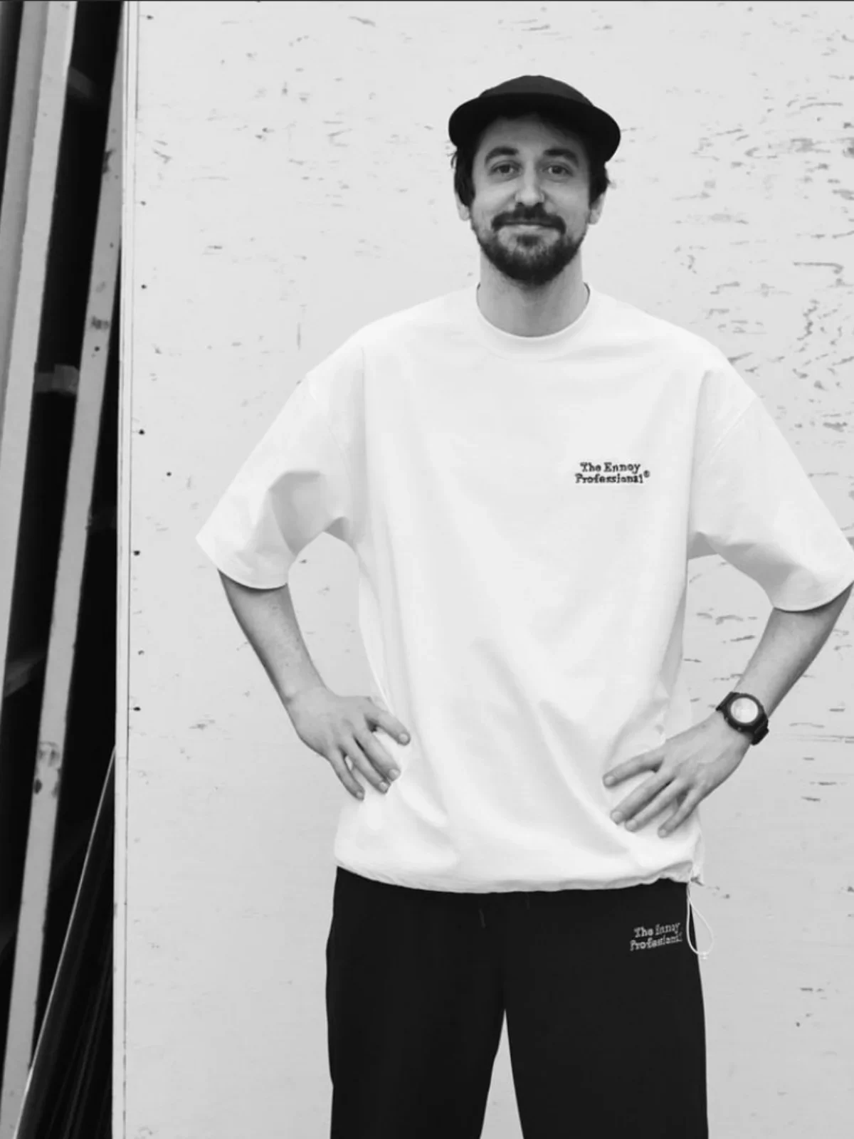 

2025 THE ENNOY PIER39 Embroidery, functional hem drawstring loose round neck short sleeve