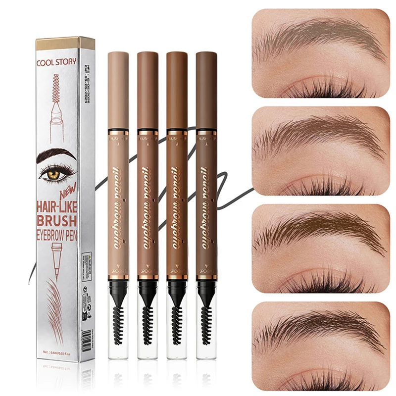 1PC Waterproof and Stain-resistant Extremely Thin Eyebrow Pencil/eyeliner,Natural Wild Eyebrow Look, Silky, Perfect Holiday Gift