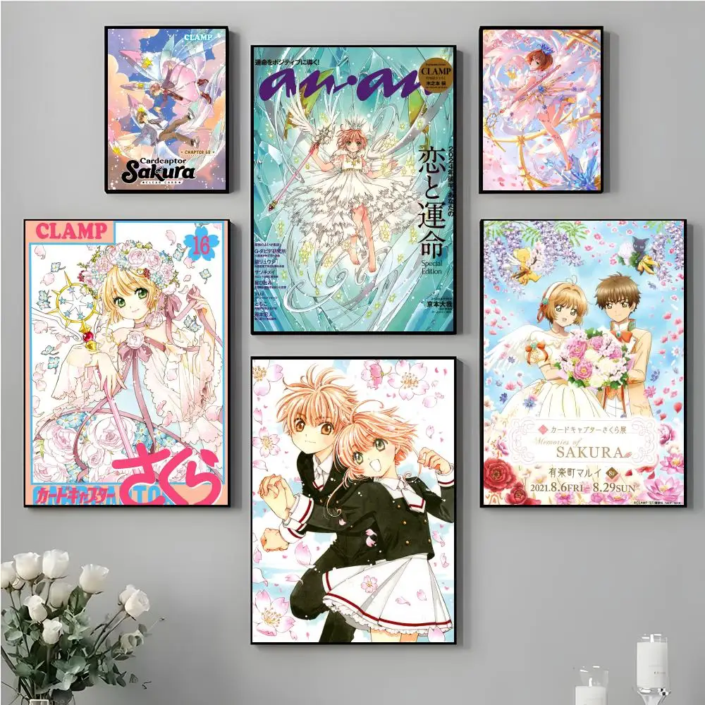 Anime C_CardcaptorS S_Sakura Poster Perfect Sticker Self Adhesive Art Designed for Home Dining Office Spaces