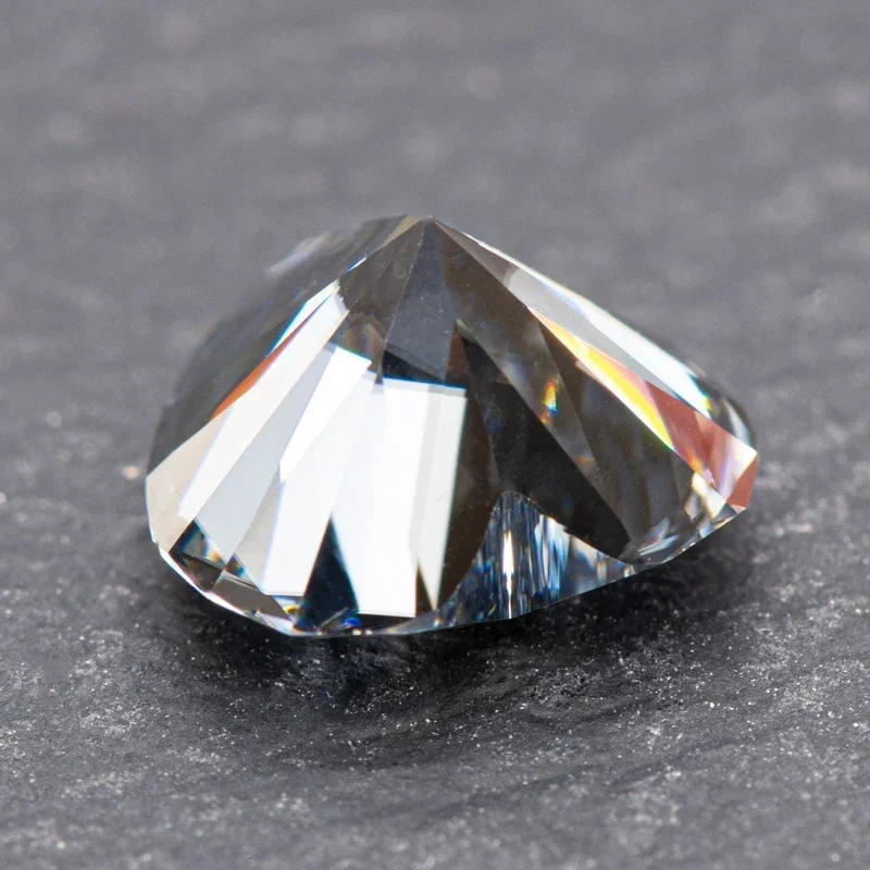 

NEW Moissanite Stone Gray Color heart shape VVS1 for Pass Diamond Tester Top Charms Jewelry Making Materials with GRA Certificat