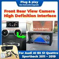 Front Rear View Camera interface Adapter For Audi A1 S1 8X Sportback Quattro 2011 ~ 2019 OEM Screen Plug & Play Reverse Camera