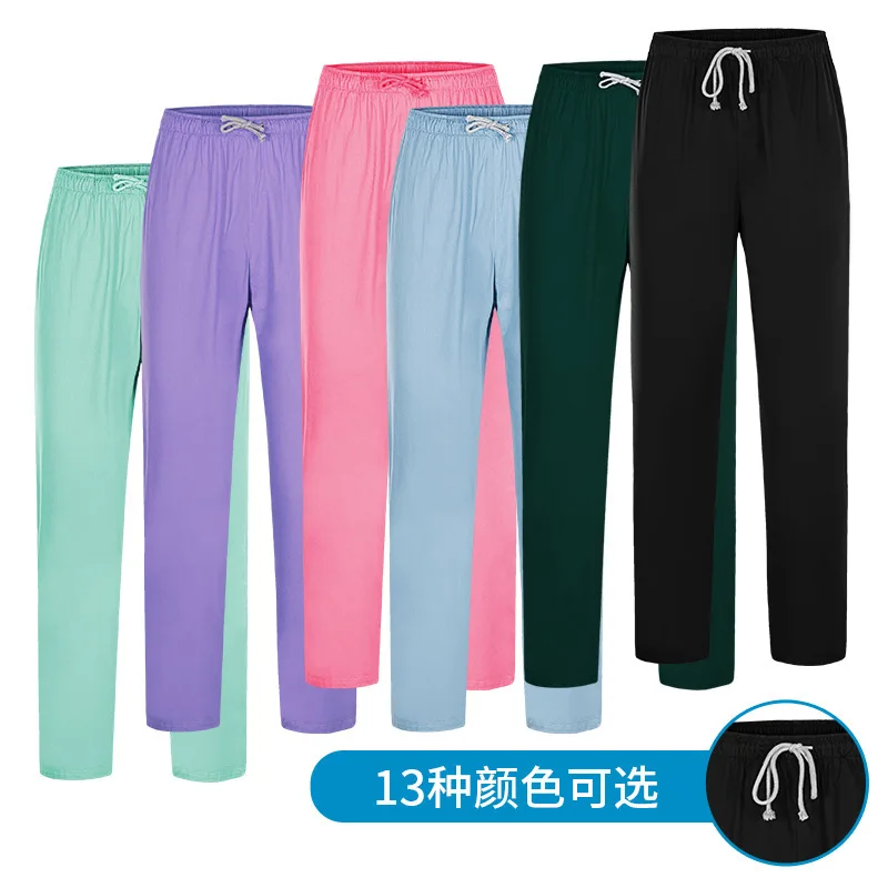 Large Size Breathable Quick Drying Laboratory Doctor Nurse Hospital Straight Green Work Uniform Pants