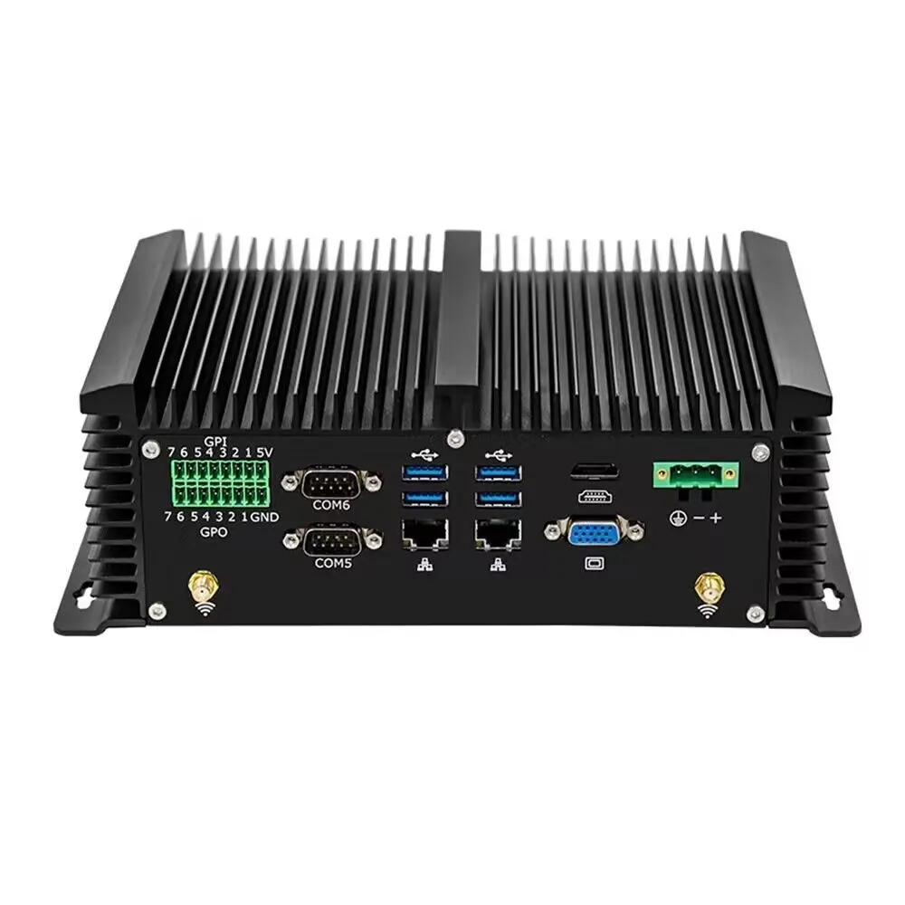Fanless Industrial Computer 4LAN 6 COM Ports Core i7 1355U Automation Control/lndustrial/Digital Signage/Multimedia Education 4G