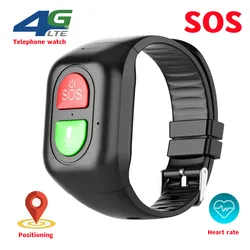 Elderly GPS Tracker 4g Phone Watch SOS One Key Call Anti-wandering Tracker Sports Pedometer Bracelet Heart Rate Blood Monitoring