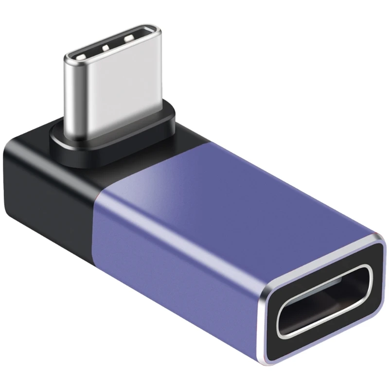 90 درجة USB C محول نوع C محول أنثى إلى ذكر الزاوية اليمنى الكوع USBC سماعة الصوت البيانات تهمة موسع