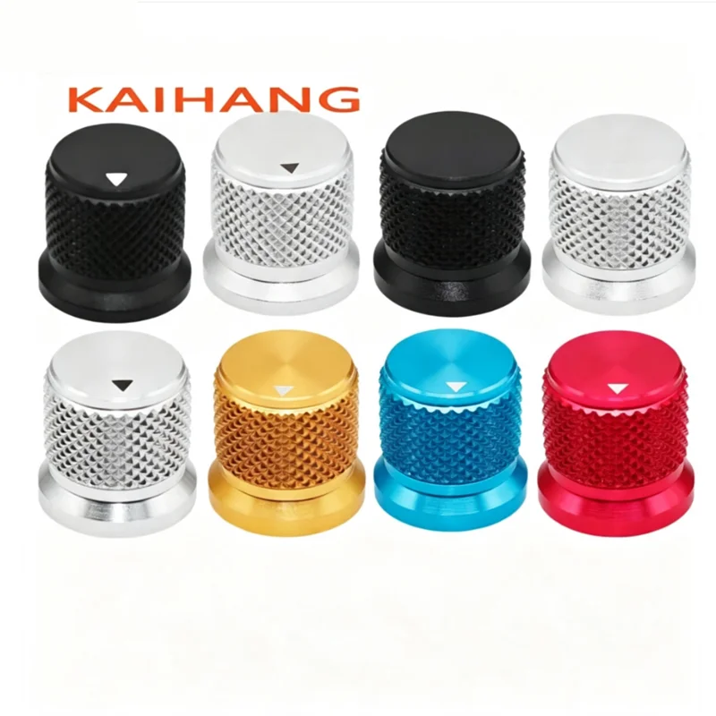 2Pcs 17x16mm Aluminum Potentiometer Knob Cap 6MM Round Hole Rotary Knob For Amplifier Volume Control Audio Mixer Adjustment Knob