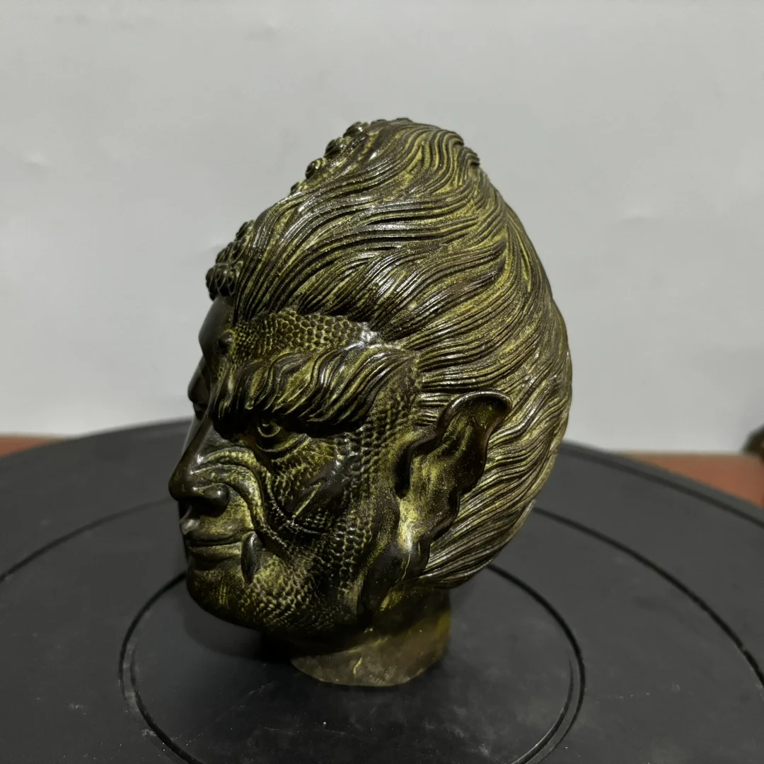 Antique collection pure copper Buddha and devil furniture ornaments decoration good and evil Buddha (sold separately)