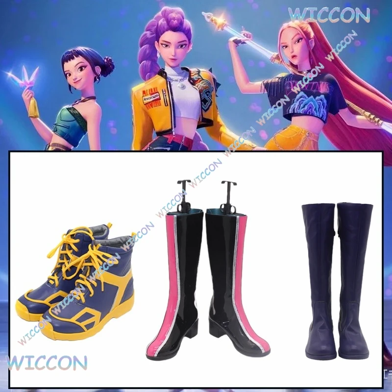 

Kpop Demon Cpsplay Hunters Rumi Cosplay Boots Shoes Huntrix Zoey Cosplay Sports Shoes Mira Shoes Adult Women Men Roleplay
