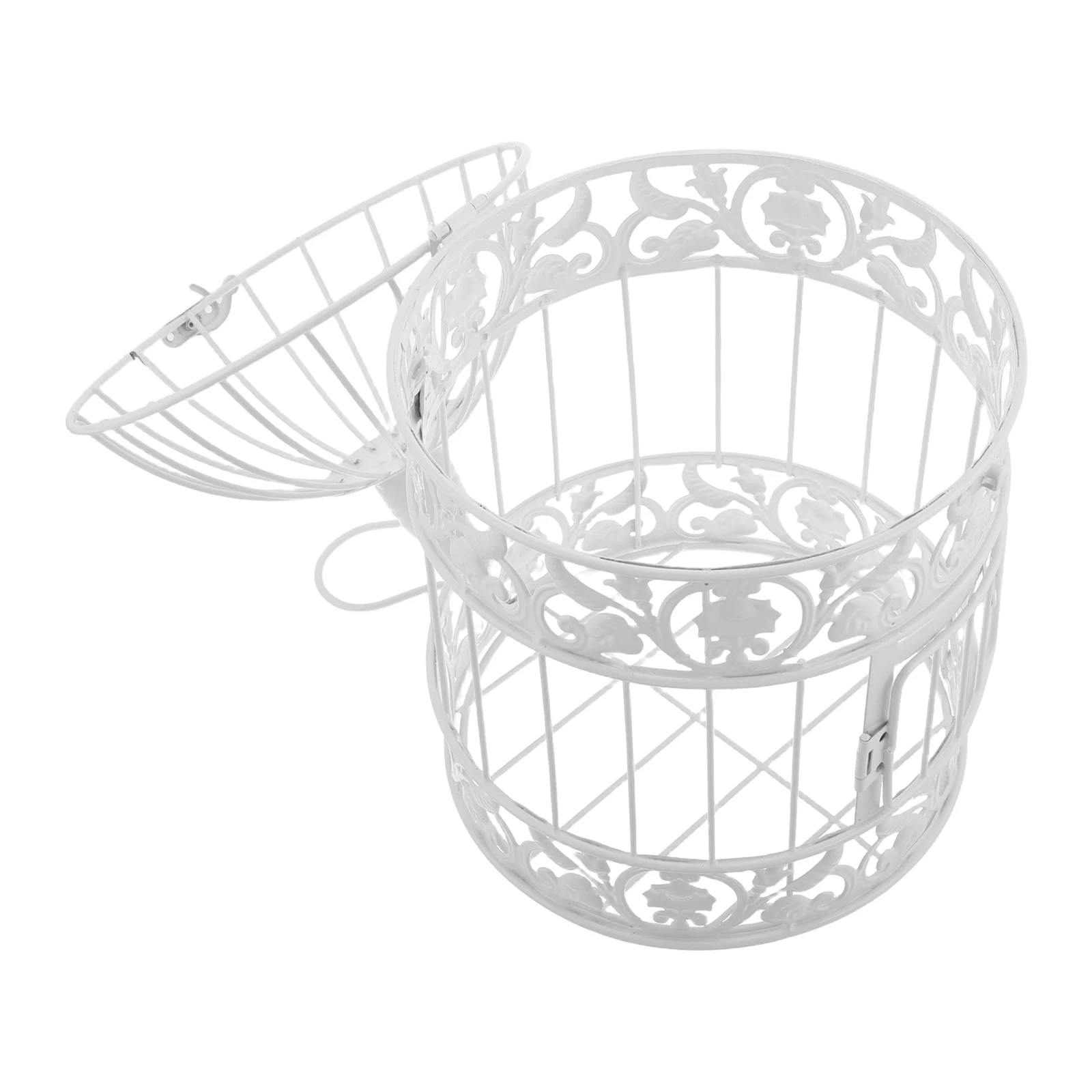 

Elegant European Birdcage Decor Parakeet Bird Cage White Accessories for Home Hotel Wedding Photography Props Vintage Style
