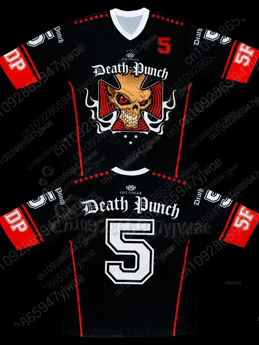 5FDP خمسة أصابع الموت لكمة الجمجمة تي شيرت ثلاثية الأبعاد مطبوعة عادية قصيرة الأكمام بحار طوق المحملة حجم كبير للرجال النساء تي شيرت