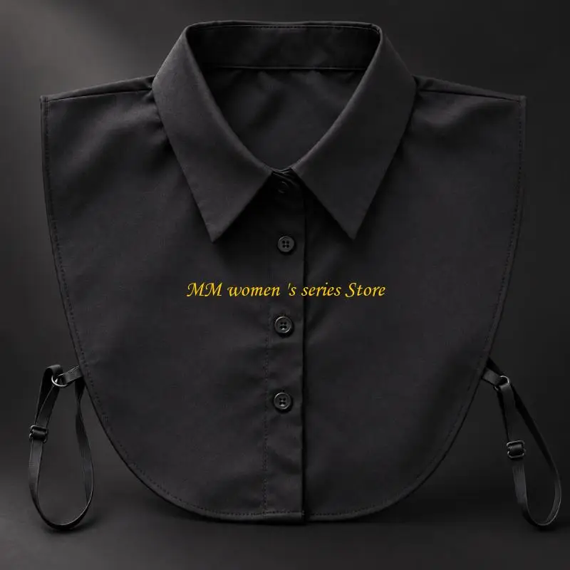 Q39C Detachable Dicky Collar Blouse For Women False Half Shirt Collar for Women with Soft Lightweight Fabric, Stitched Edges,for