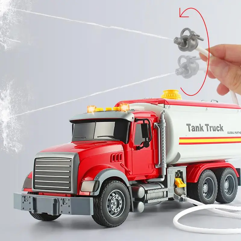 Water Truck Toy Trucks Toys For Boys With Sound & Light Store Water Tank Truck Add Water To Spray Car Toy Inertial With Water