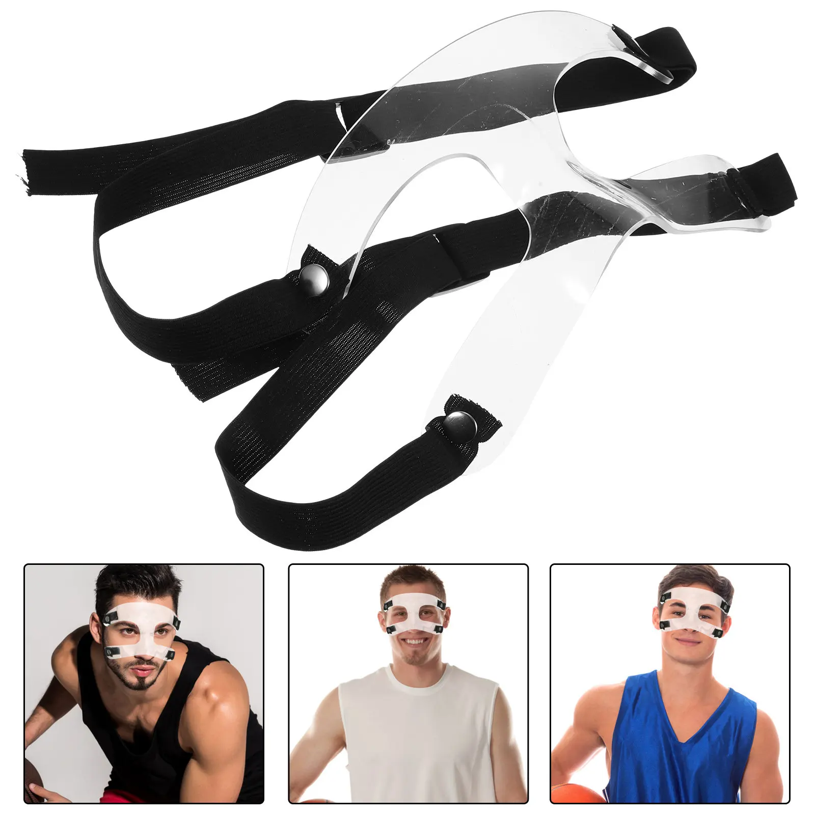 Basketball Face Mask for Eyes Adjustable Broken Nose Facial Protective Mask‌‌ Guard Football Sports