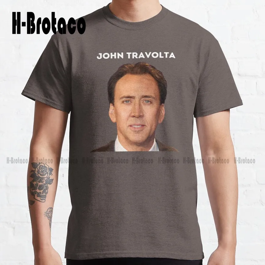 Nicolas Cage John Travolta Face Off Men'S Women'S  Classic T-Shirt Mens Short Sleeve Shirt Fashion Tshirt Summer Xs-5Xl Hip Hop