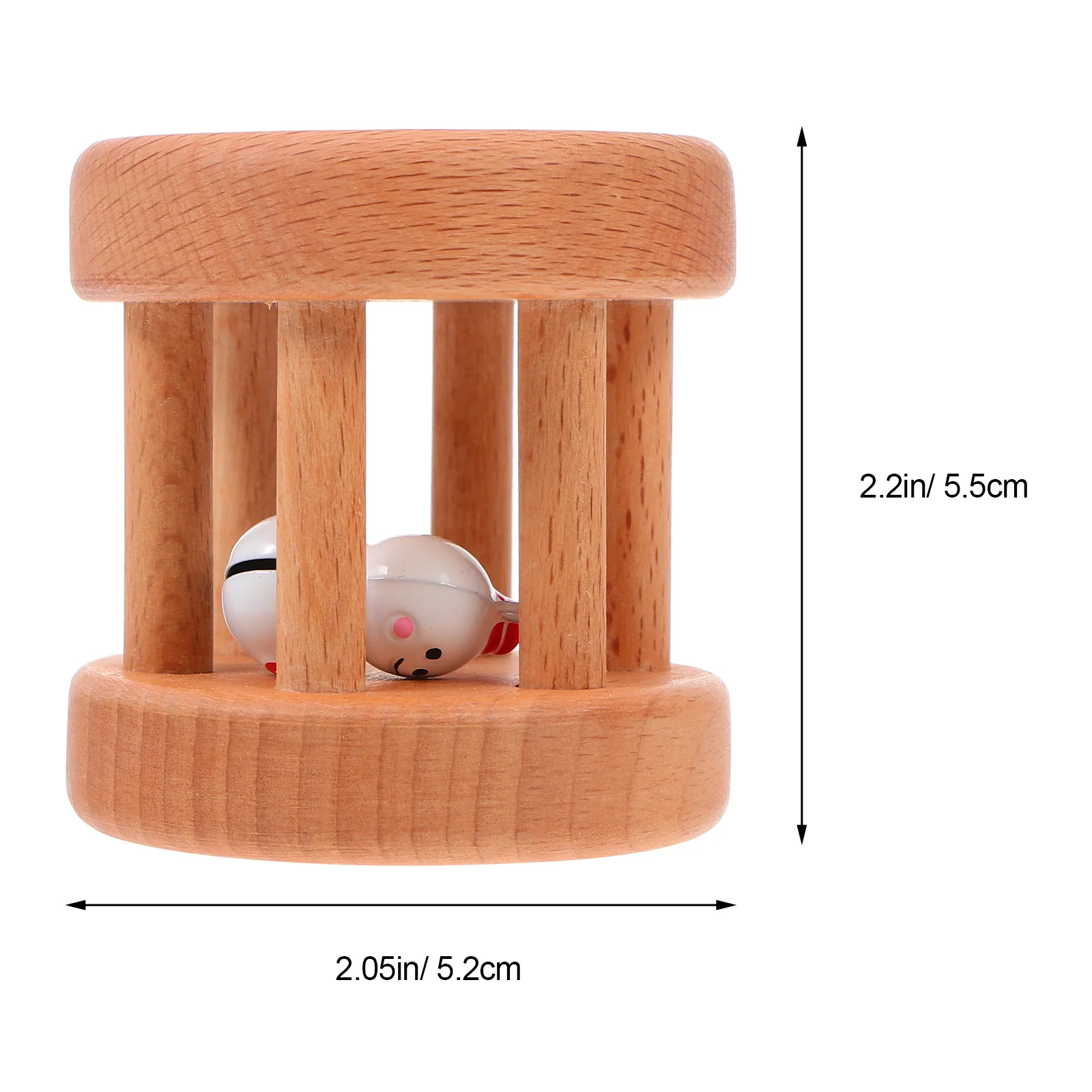 Brinquedos para crianças cilindro rolando tambor chocalho a sino de madeira bebês criança crianças