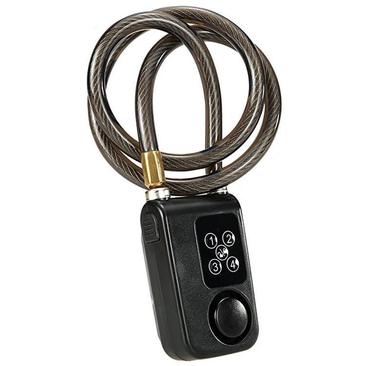 

Button-Type Keyless Bicycle Alarm Lock With 4-Digit Combination 80cm Cable Length Anti Theft Siren Cycle Lock