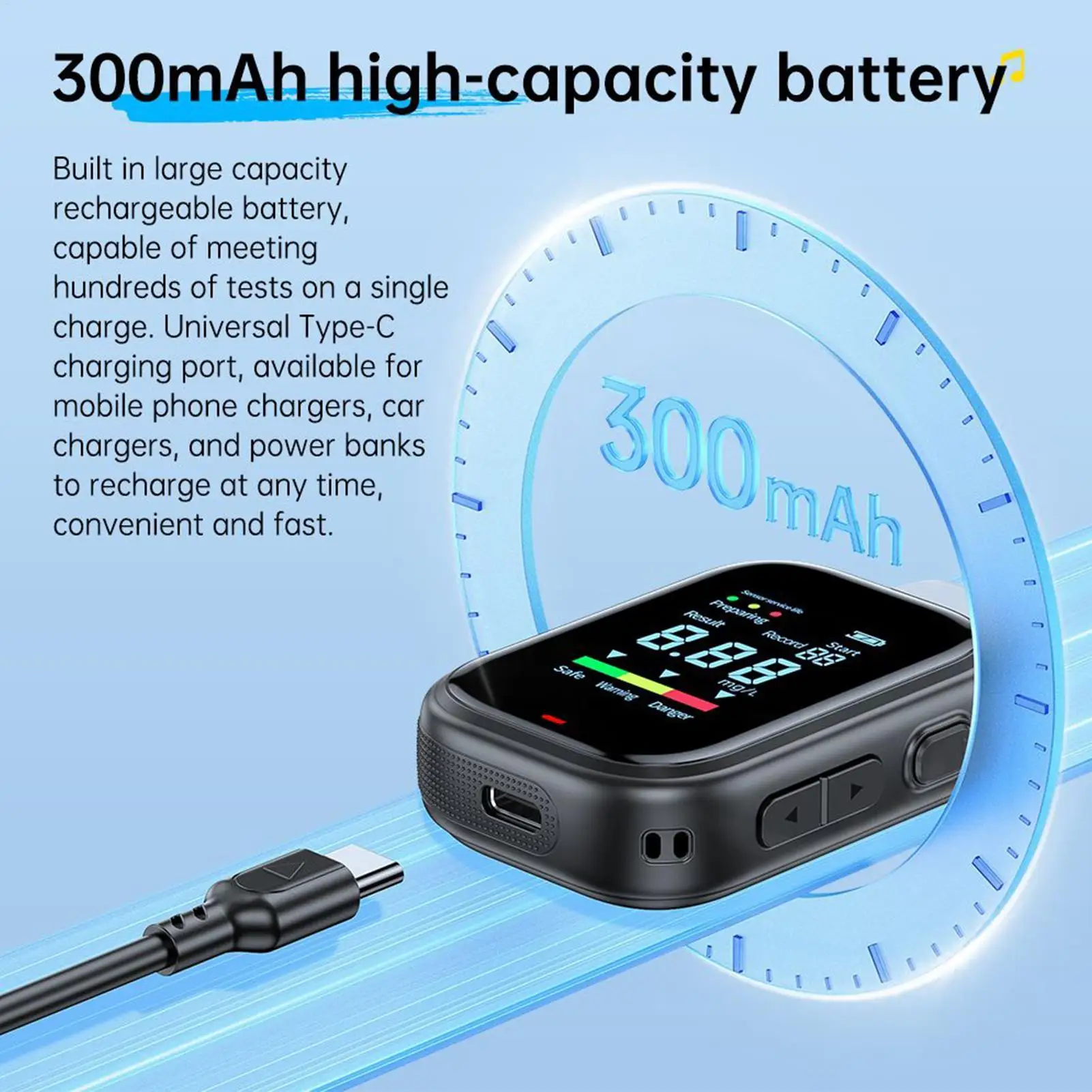 جهاز اختبار الكحوليات جهاز اختبار الكحول الرقمي لجهاز اختبار التنفس الكحولي لقيادة المنزل والسيارة في الهواء الطلق الشخصية #3