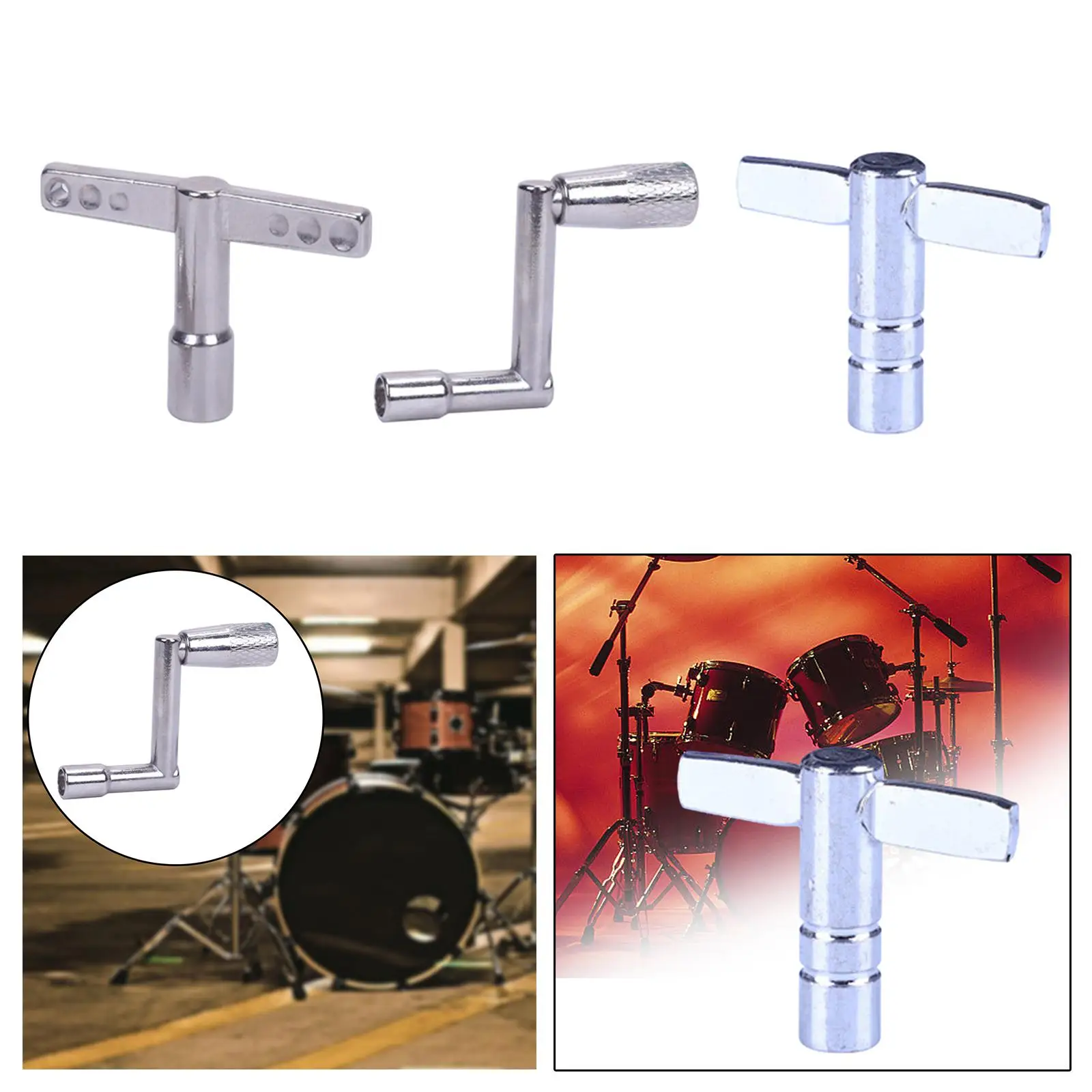 Metal Drum Keys Hand Tool Percussion Parts Head Replacement Drum Accessories for Bass Drum