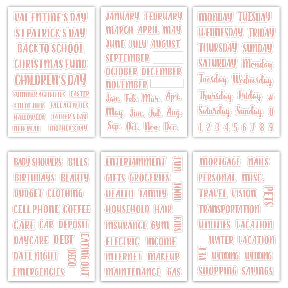 Budget Binder Cash Labels Envelope Rose Gold Sticker Small Category Letter Stickers