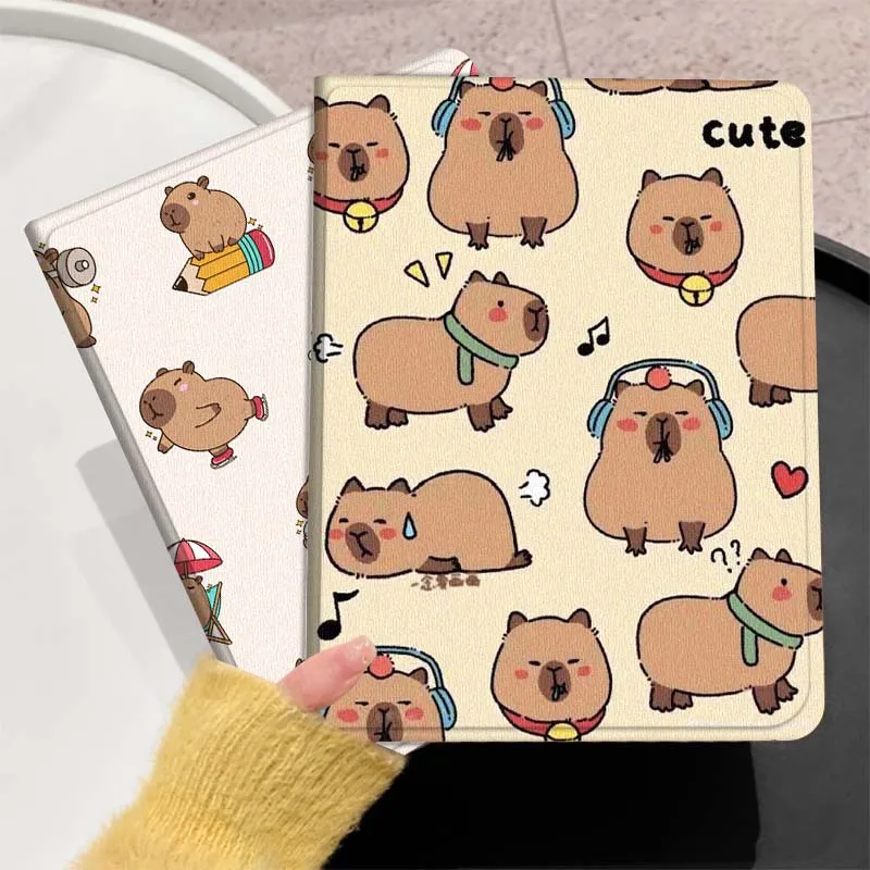 

Cute Capybara Pencil For Huawei MediaPad T5 T10s M6 M5Lite SE Honor Tab 5 6 7 V7 V8 X8a X9a Pro Soft Tablet Case Gift