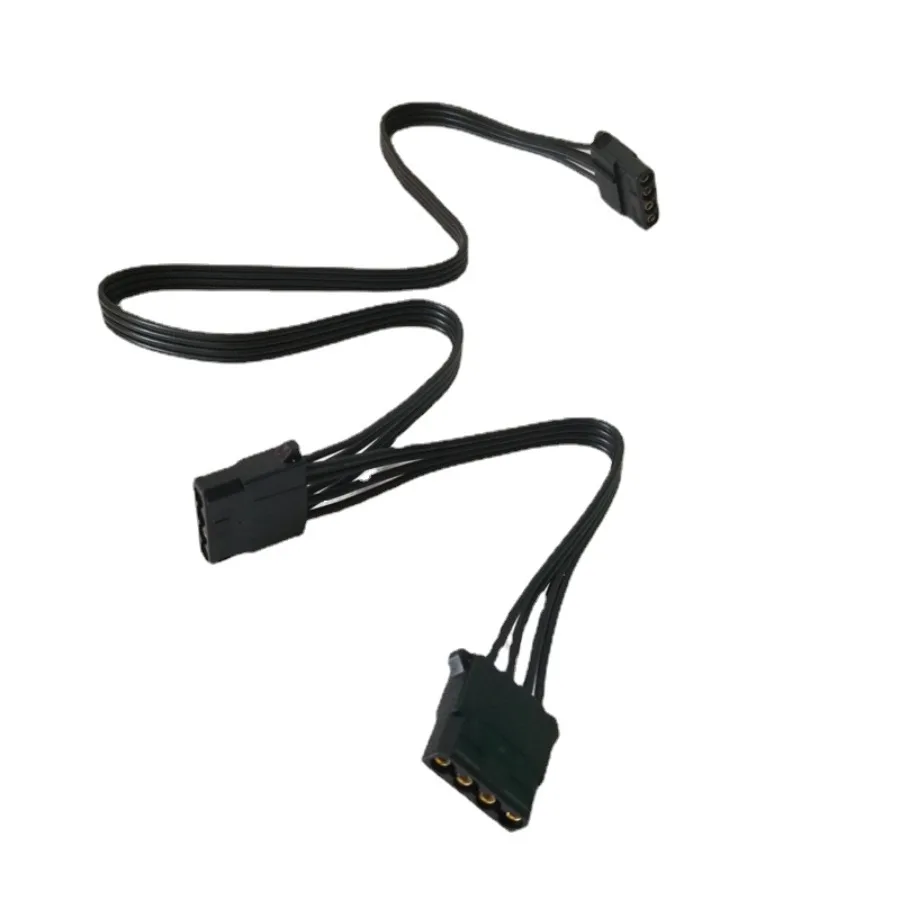 

Computer ATX IDE D Port 4Pin 4P Power Extension Cable 1to2 Adapter Female Black 60cm