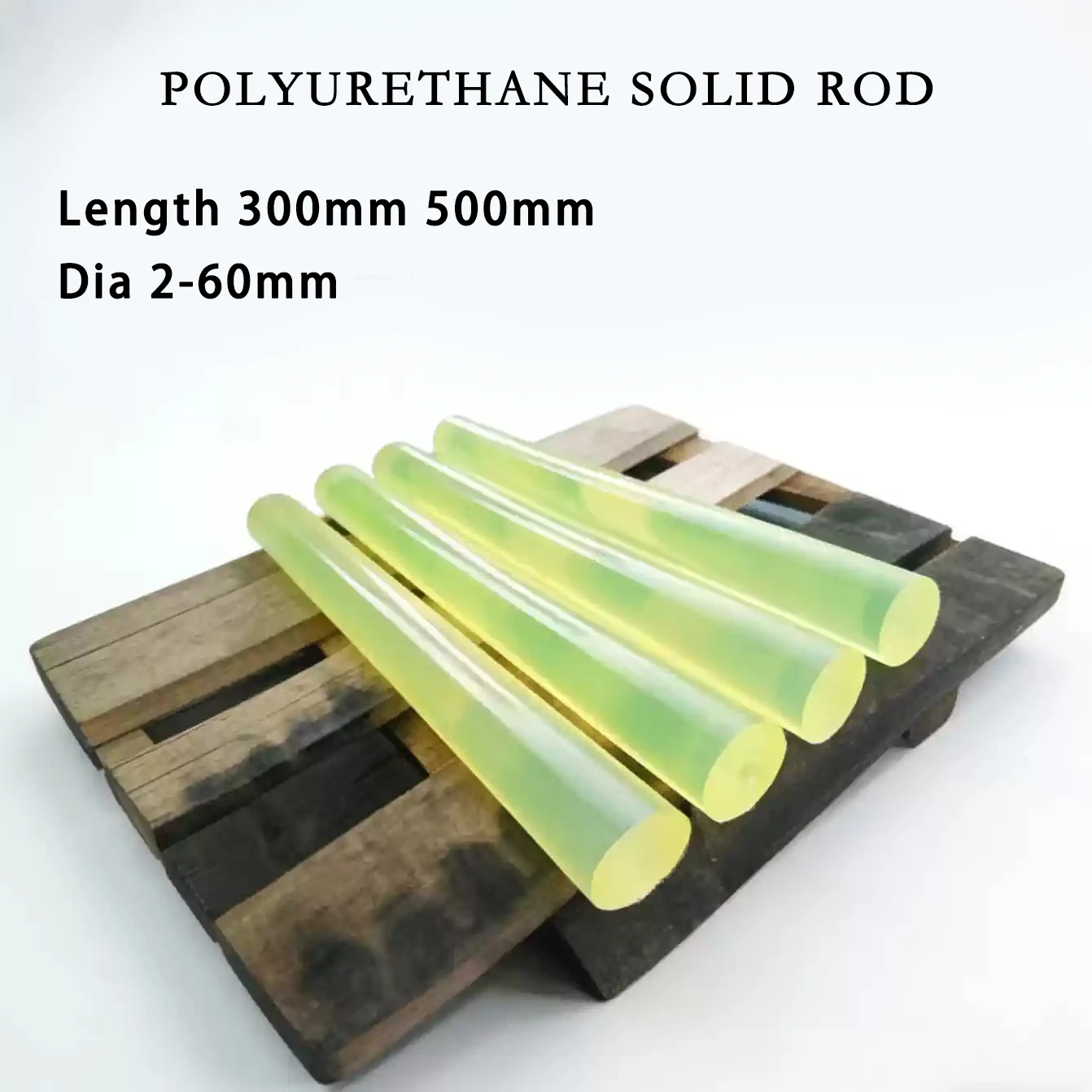 Dia2-60mm Long 300mm 500mm Solid Polyurethane Round Bar High Elastic Rubber PU Construction Machinery Shock Absorbing Rod Sticks