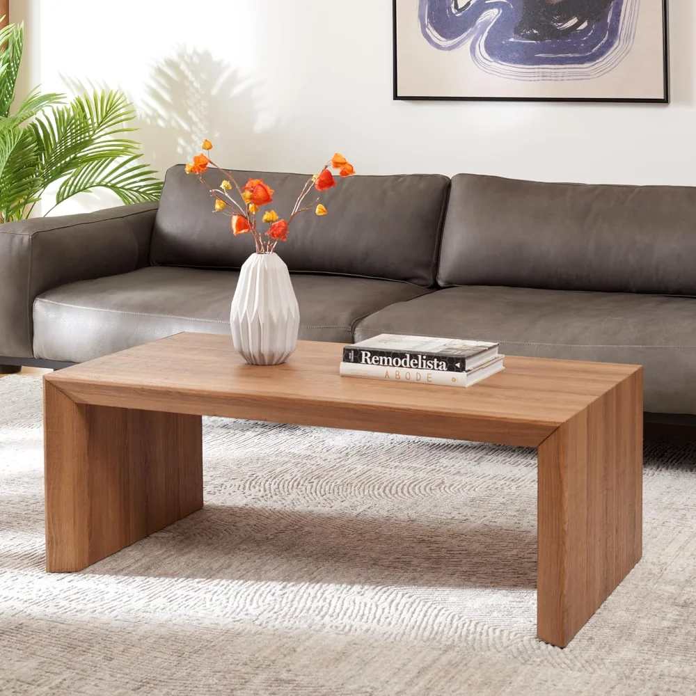 

SAFAVIEH Home Collection Woodrow Natural Brown Rectangle Coffee Table