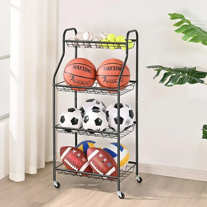 Sports Equipment Storage Organizer Rack Ball Storage Shelf Garage Ball Organizer Sports Equipment Basketball Storage Cart