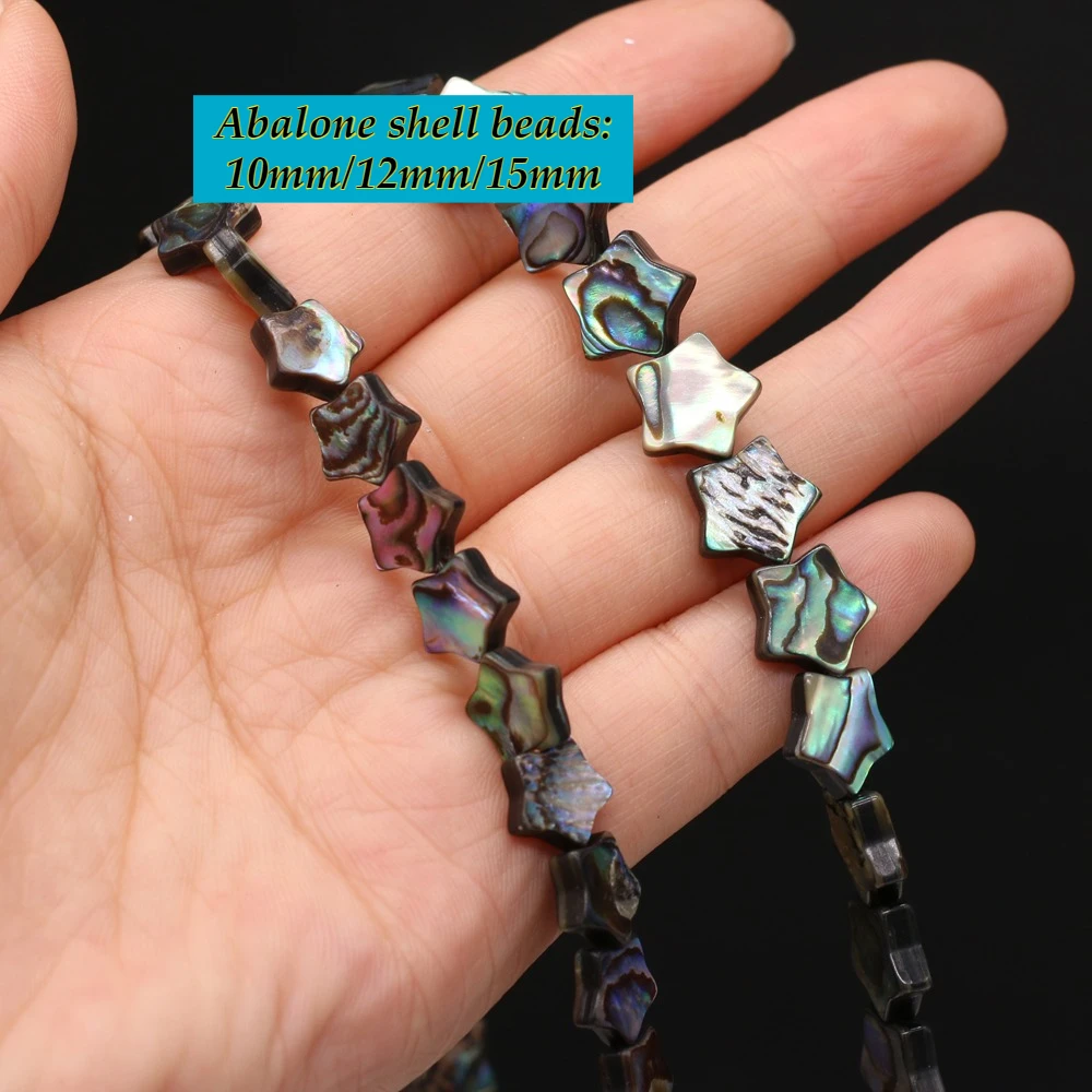 DIY Fünfzackige Sternperlen Abalone-Muschelperlen für Schmuckherstellung DIY Halskette Armband Ketten Ohrringe Zubehör – Detail 1