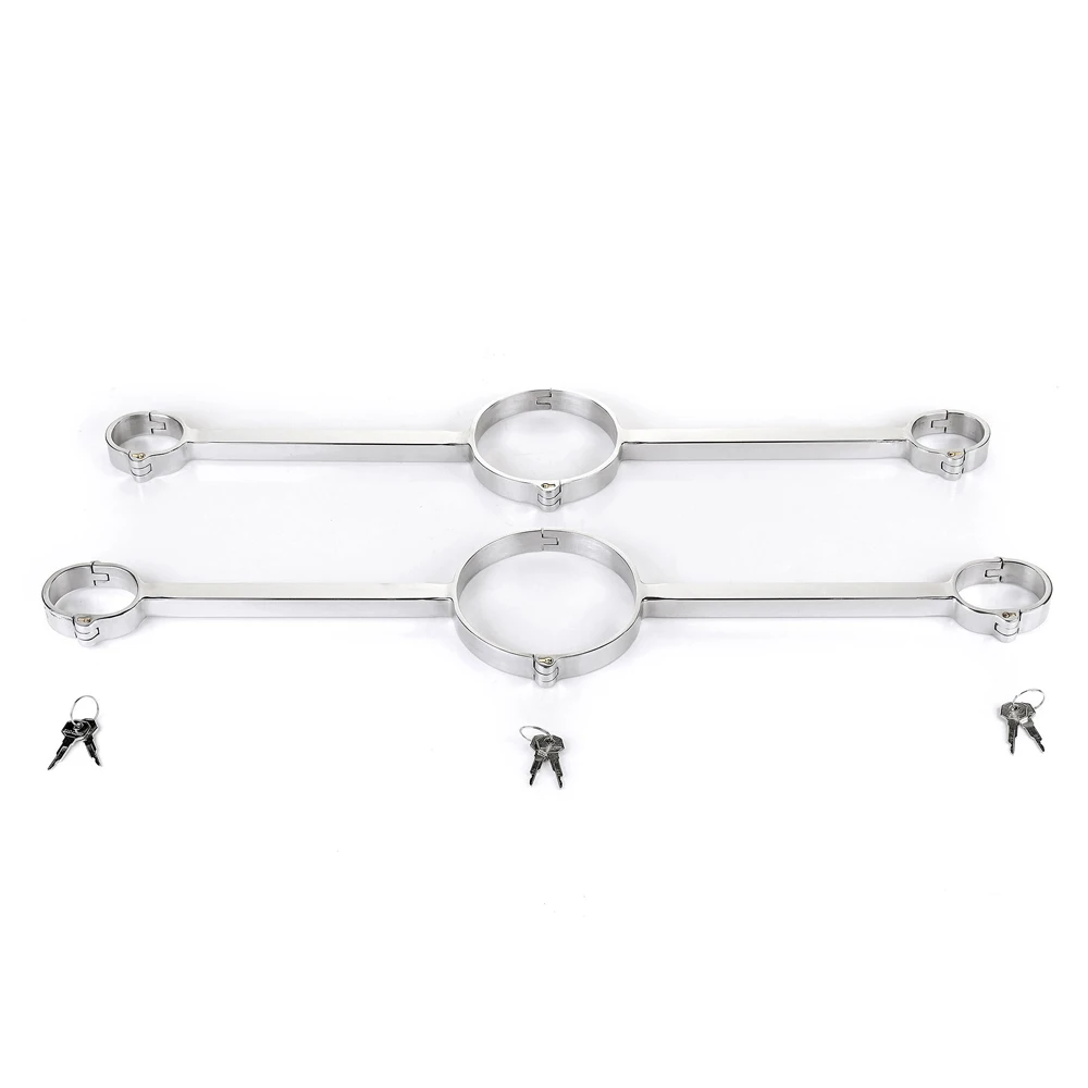 Stainless Steel Handcuffs BDSM Collar Bondage Tool Sexy Binding Sex Accessories Erotic Products Adult Games Toys For Man Women
