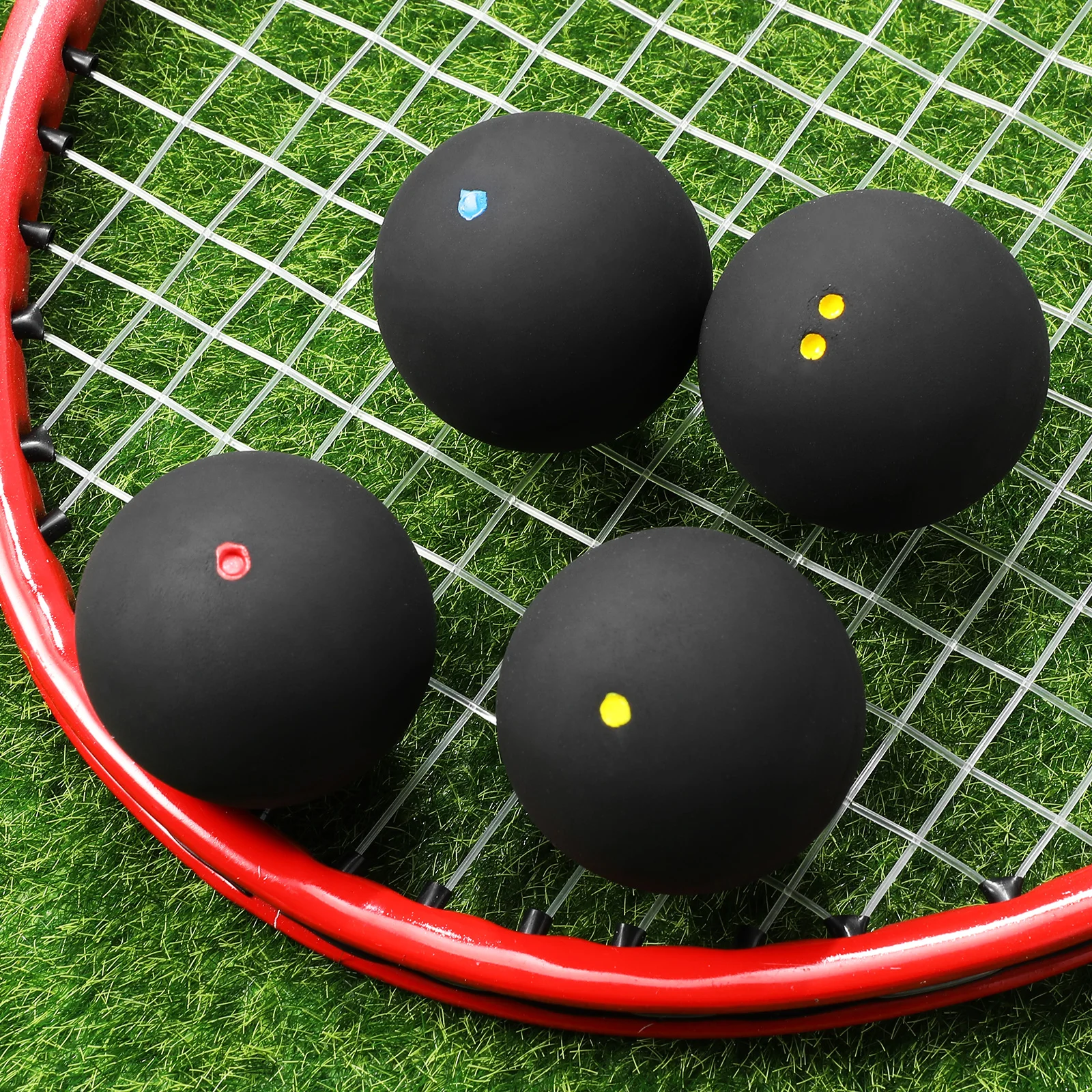 

4 Pcs Squash Indoor Training Balls Flexible Racket Field Hockey Sports for Rubber High Elastic Baseball Practice Outdoor
