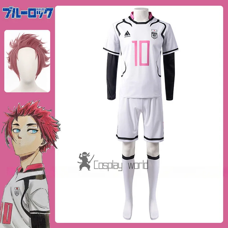

Sae Itoshi Косплей Костюм Парик Аниме Синий Замок Парик Команда Рояльская Молодь No 10 Футбольный Джерси Униформа Япония U-20 Мужчины Мальчик Ролевые Игры