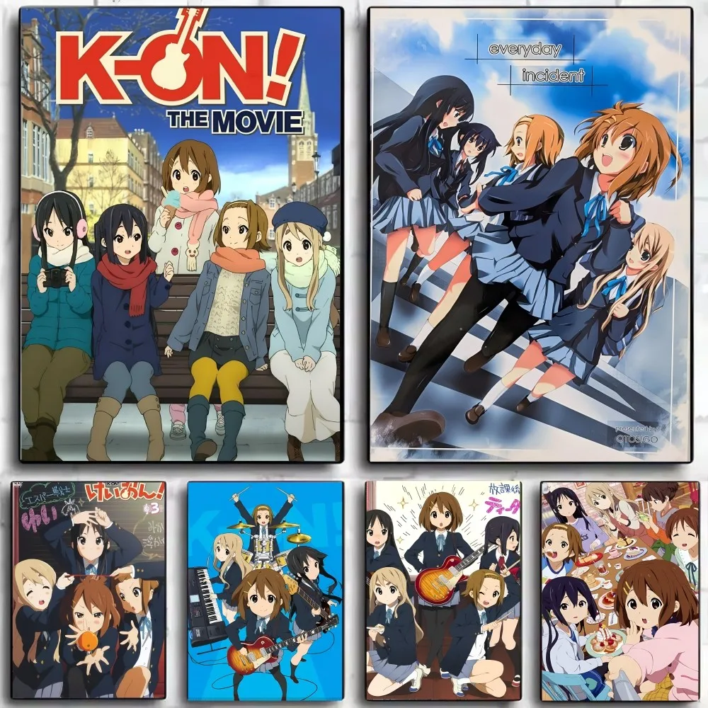 Japan Classic Anime Music K-On! Poster Paper Print Home Bedroom Entrance Bar Cafe Art Painting Decoration