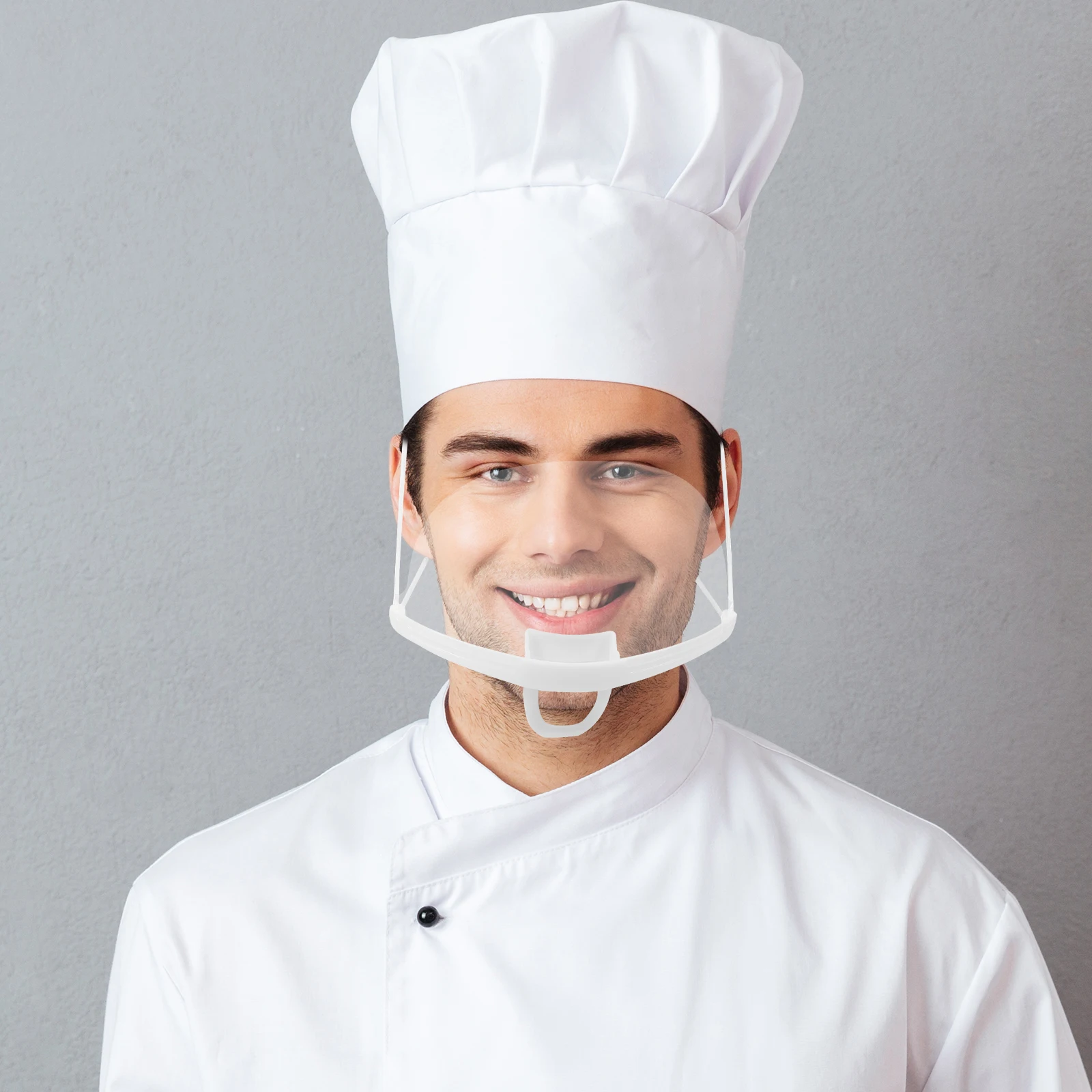 

20Pcs Anti-spit Masks Chef Plastic Anti-fog Nose Mouth Covers Restaurant Supplies Food Serving Kitchen Appliances Parts