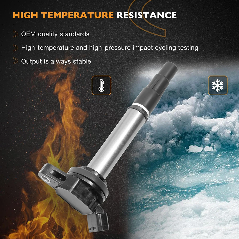 ملف الإشعال متوافق مع تويوتا كورولا ماتريكس بريوس سليل IM سليل XD لكزس CT200H بونتياك فيبي والمزيد # UF-596 #3