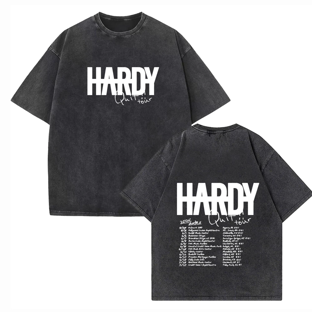 Hardy Quit Tour 2024 Shirts Vintage Harajuku Summer Fans Gift Unisex O-Neck Casual Short Sleeve Cotton T-Shirts Printing