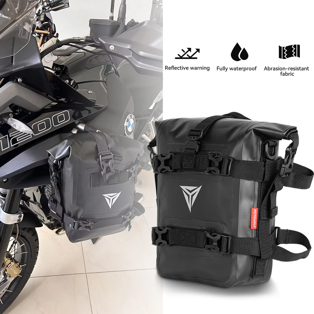 

Motorcycle Bumper Crash Bar Bag Dry Bag Waterproof Motorbike Travel Side Backpack Moto Saddlebags Universal