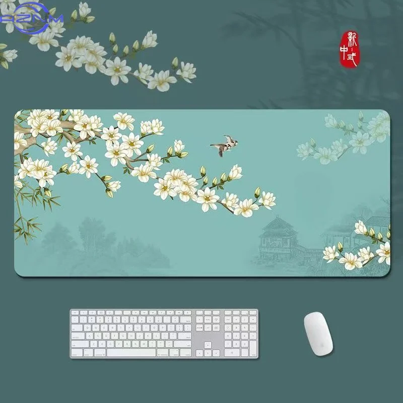 Cartoon illustration mouse pad oversized cute girl dormitory computer table pad large keyboard pad